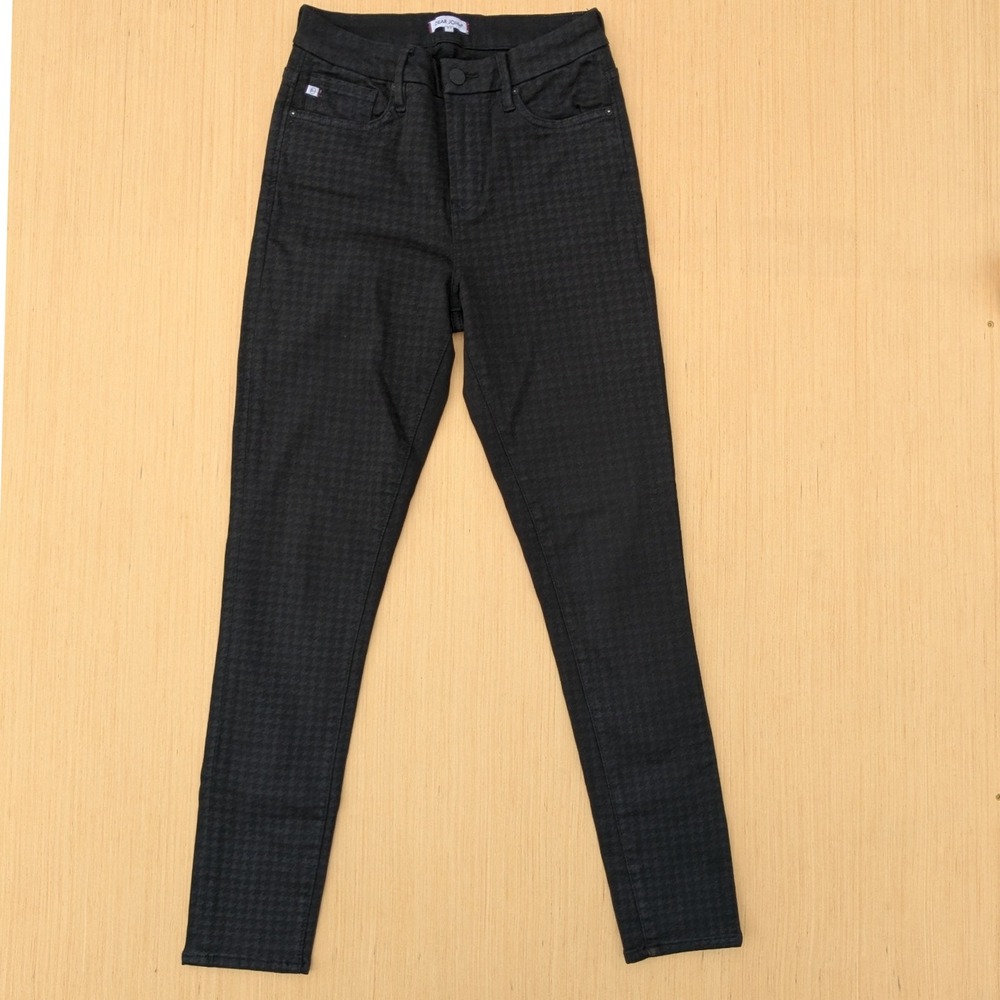 Dear John Black‎ Checkered Stretch Skinny Ankle Jeans Women's 27